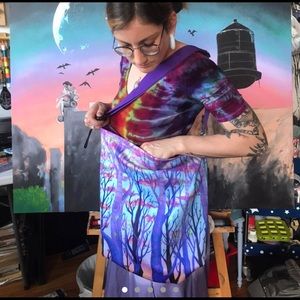 Purple Treetops Tote Bag